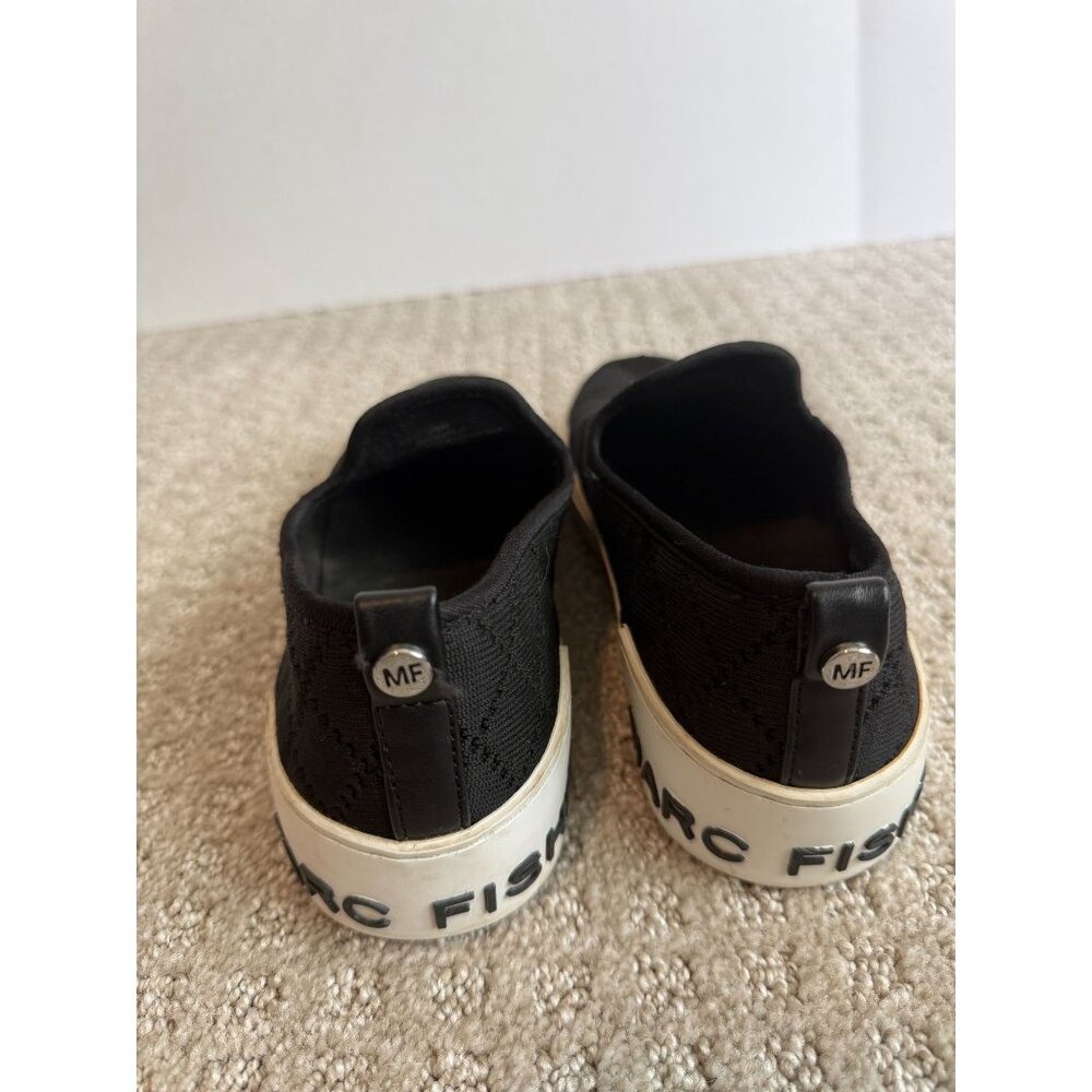 Marc Fisher Elyse Black Quilted Slip-On Sneakers Women's 7.5M Casual Comfort Sho